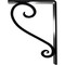 Ekena Millwork Edwards Wrought Iron Bracket, (Triple center brace), Powder Coated Black 2"W x 5 1/2"D x 8"H BKTM02X05X08TED - alternate 7
